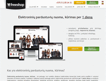 Tablet Screenshot of freeshop.lt